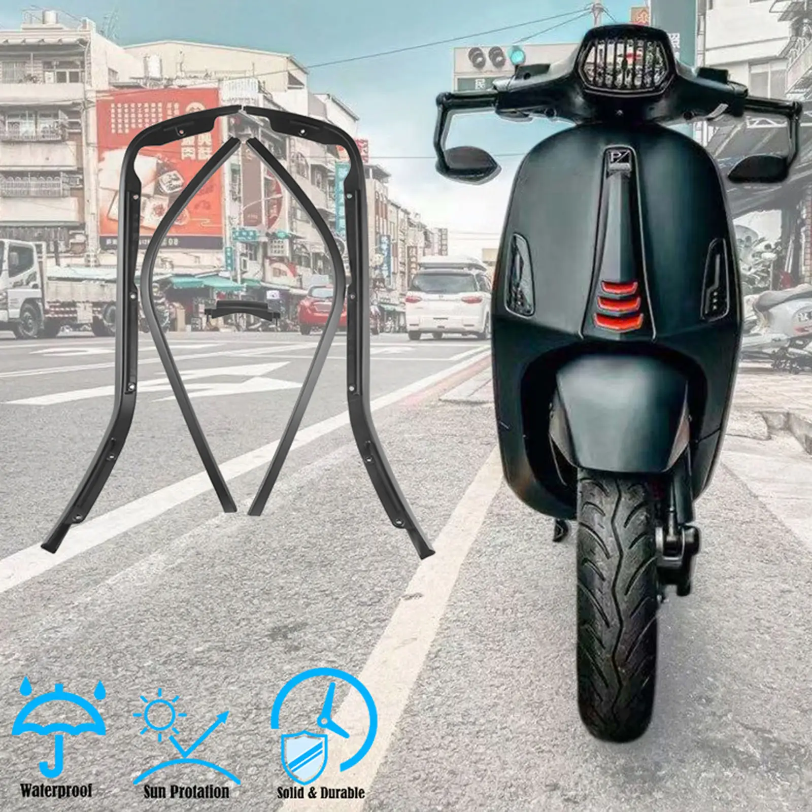 

Vehicle Footrest Pedal Side Cover, Rubber Trim Strip Cover, Lining Footrest & Lining Shield, for VESPA SPRINT PRIMAVERA 150