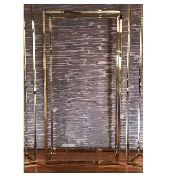 Soporte de arco de Metal para boda, flor rectangular, tel&oacute;n de fondo para decoraci&oacute;n de bodas-4