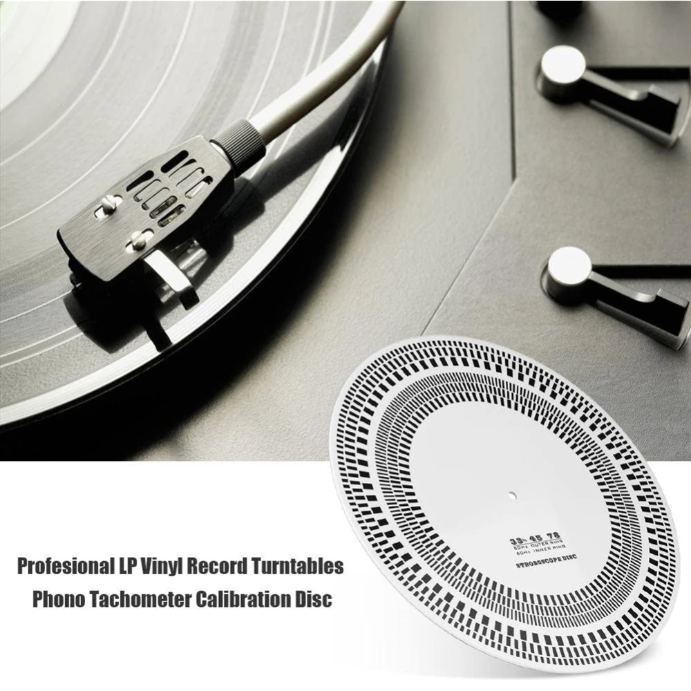 

New LP Vinyl Record Turntable Phono Tachometer Calibration Strobe Disc Stroboscope Mat 33 45 78 RPM