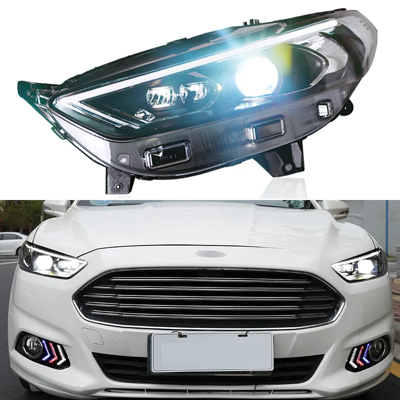 2 шт. головная лампа для Ford Mondeo 2013 2016 Fusion светодиодный головной светильник Луч