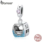 Bamoer 925 серебряный кабель сердце автомобиля Любовь красочный Шарм Подходит оригинальный браслет DIY ожерелье кулон ювелирные изделия SCC1741