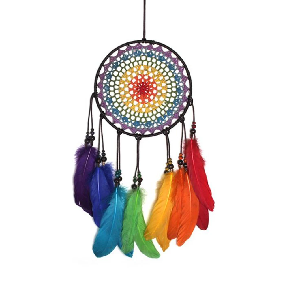 

Ловец снов на стену украшение красочные перья Ловец снов ручной работы украшения для дома настенные