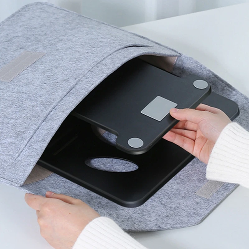 

Desk Foldable Holder Bracket Stand Aluminum Laptop Table Stand Adjustable Riser Compatible with Notebook MacBook Table 95AF