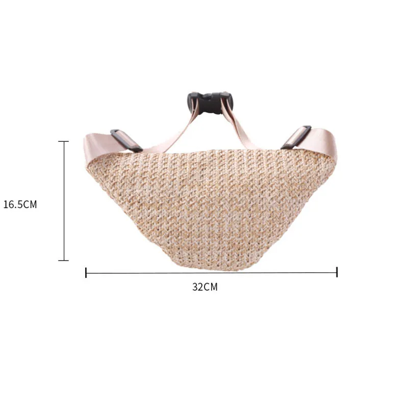 

Straw Women Waist Pack Bag Belt Female Handmade Rattan Design Summer Beach Bags 2019 Travel Fanny Pack Girl Chest Pack Purses