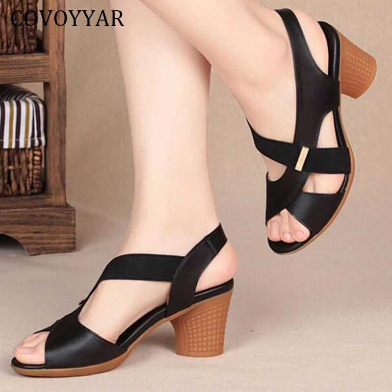 Covoyar/женские Босоножки с открытым носком Модные женские туфли лодочки на Высоком