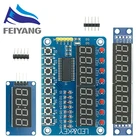 Цифровой модуль для часов TM1637, 4-битныйTM1638MAX7219, 8-битный светодиодный дисплей, 7-сегментные часы 0,36 дюйма, красная анодная трубка, четыре последовательных драйвера