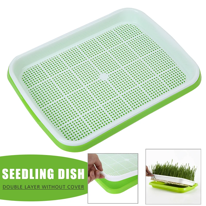 

Seed Sprouter Tray Seed Germination Tray Kit Nursery Tray for Seedling Planting Double-layer Dishes Plate Seedling Tray