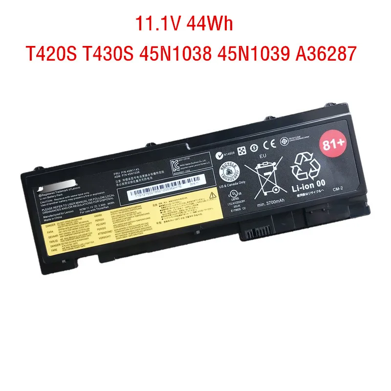 

Genuine 81+ Laptop Battery For Lenovo ThinkPad T430S T420S T420si T430si 45N1039 45N1038 45N1036 42T4846 42T4847