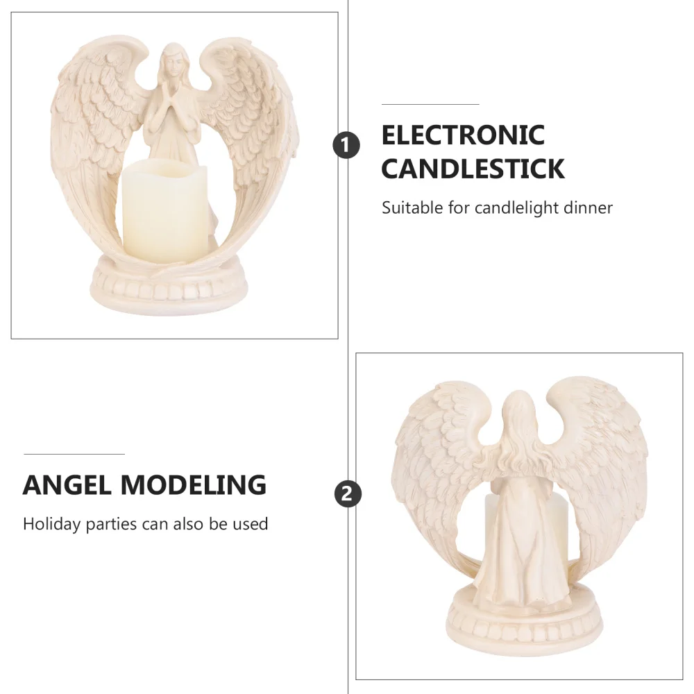 

1Pc Praying Angel Craft Angel Shape Candle Holder Desktop Candlestick