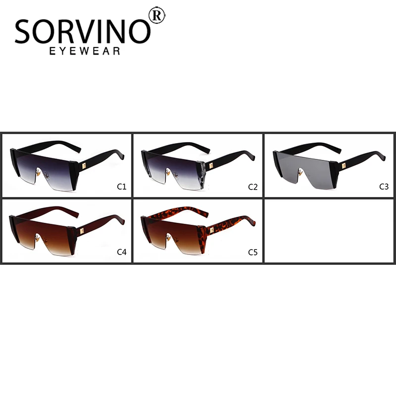 SORVINO футуристические негабаритные солнцезащитные очки без оправы 2021 мужские