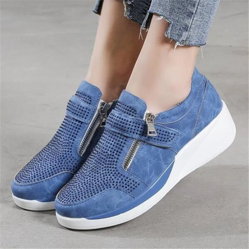 

Women's shoes, single shoes, retro wedges, thick bottom, new large size leisure sports, running fitness shoes, spring and autumn