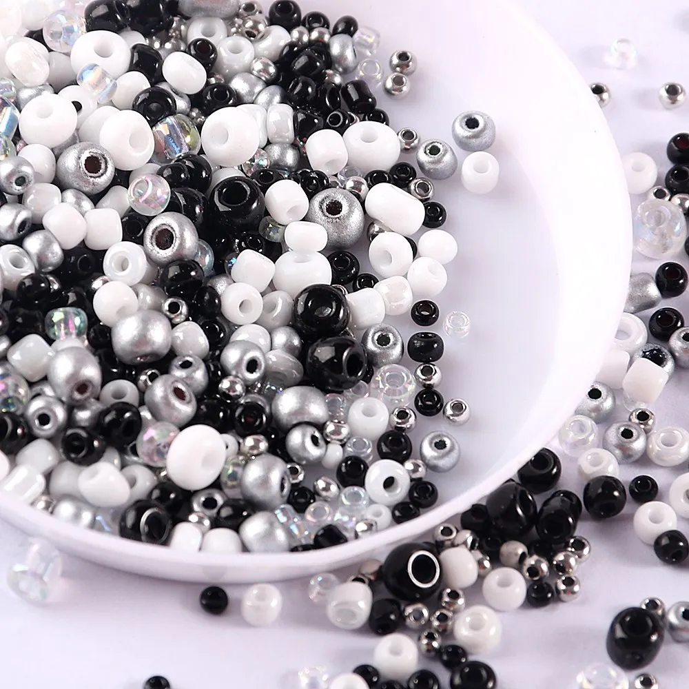 Mixed 1.5-4mm Glass Beads Colorful Round Spacer SeedBeads For DIY Jewelry Making Necklace Bracelet Embroidery Accessories 1000pc | Дом и сад