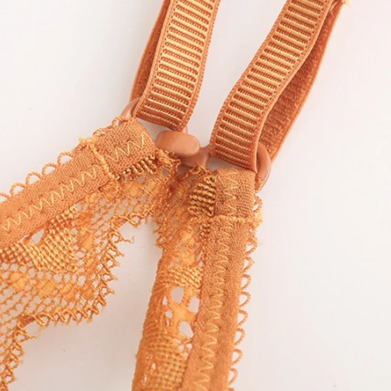 

FITWEE Thin Wireless Women Bra Lace Beauty Back Solid Color Cotton Triangle Cup Bralette Comfort 2021 New Arrival Underwear