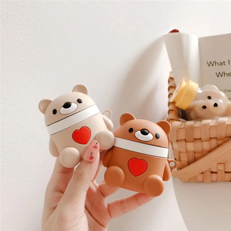 

Cartoon Caring Bear Silica Gel Drop Earphone Case AirPods 1 Case AirPods 2 Case Airpods Case Earphone Accessories Case