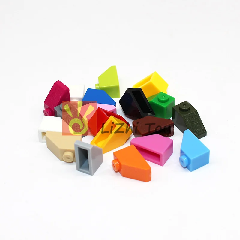 MOC склон кирпич 1*2 3040 DIY просвечивающие блочные кирпичи совместимые с сборными