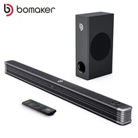 bomaker 150w bluetooth soundbar with subwoofer bluetooth speaker for tv bass 3d stereo surround sound for home theater speaker