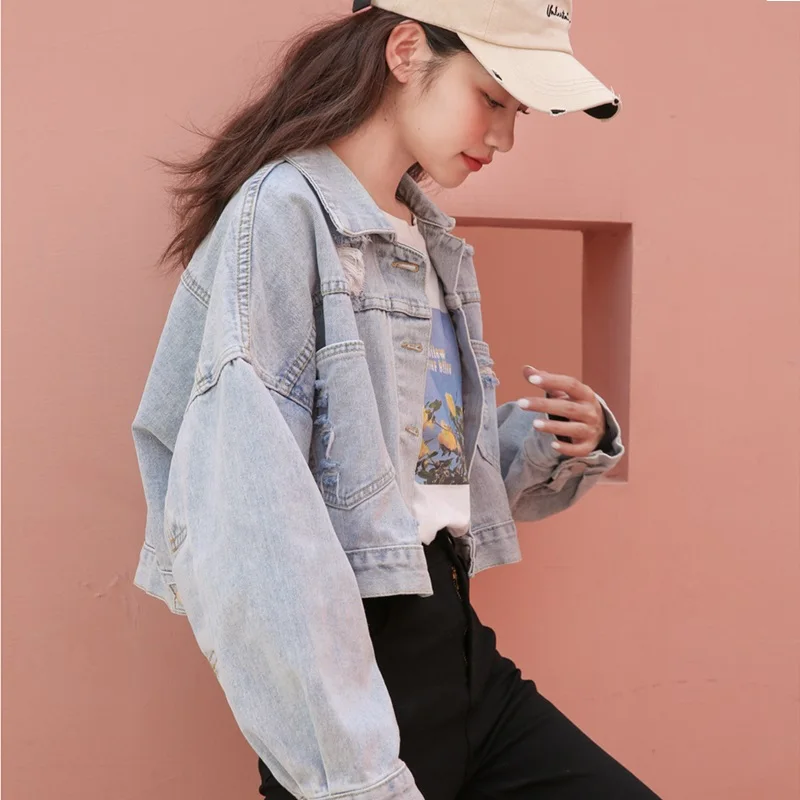 Светильник лое джинсовое пальто для женщин новинка весны 2021 свободная