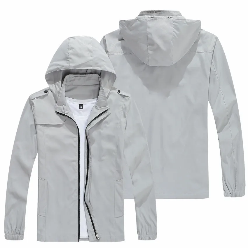 Мужская тонкая куртка с капюшоном уличная спортивная одежда Высококачественная