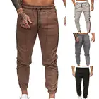 Брюки мужские повседневные в клетку, облегающие штаны до щиколотки, Стрейчевые штаны со средней талией, Джоггеры в стиле хип-хоп, Модные дышащие повседневные