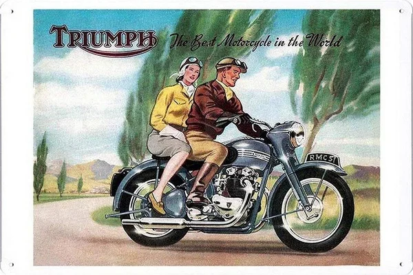 

Triumph Motorcycles Retro tin sign nostalgic ornament metal poster garage art deco bar cafe shop