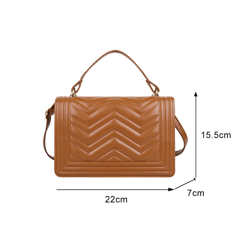 

Women's Shoulder Bag PU Leather Fashion Simple Chain Diagonal Small Bag Woman Small Handbag Luxury Designer Handbag 2021 New