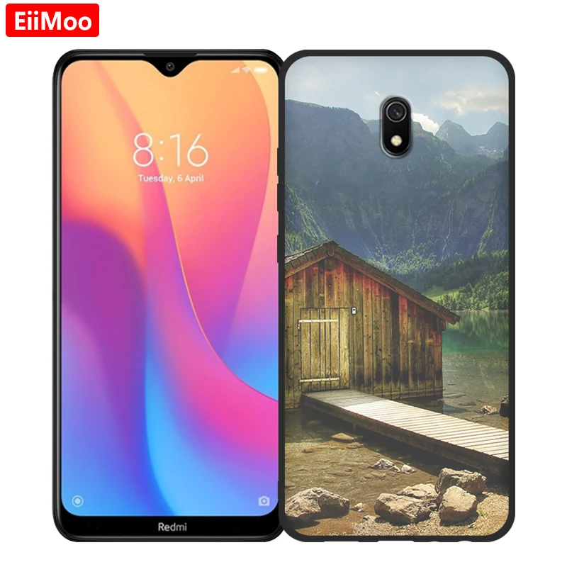 Чехол для Xiaomi Redmi 8A мягкий ТПУ тонкий силиконовый матовый черный чехол 8 A 6 22 |