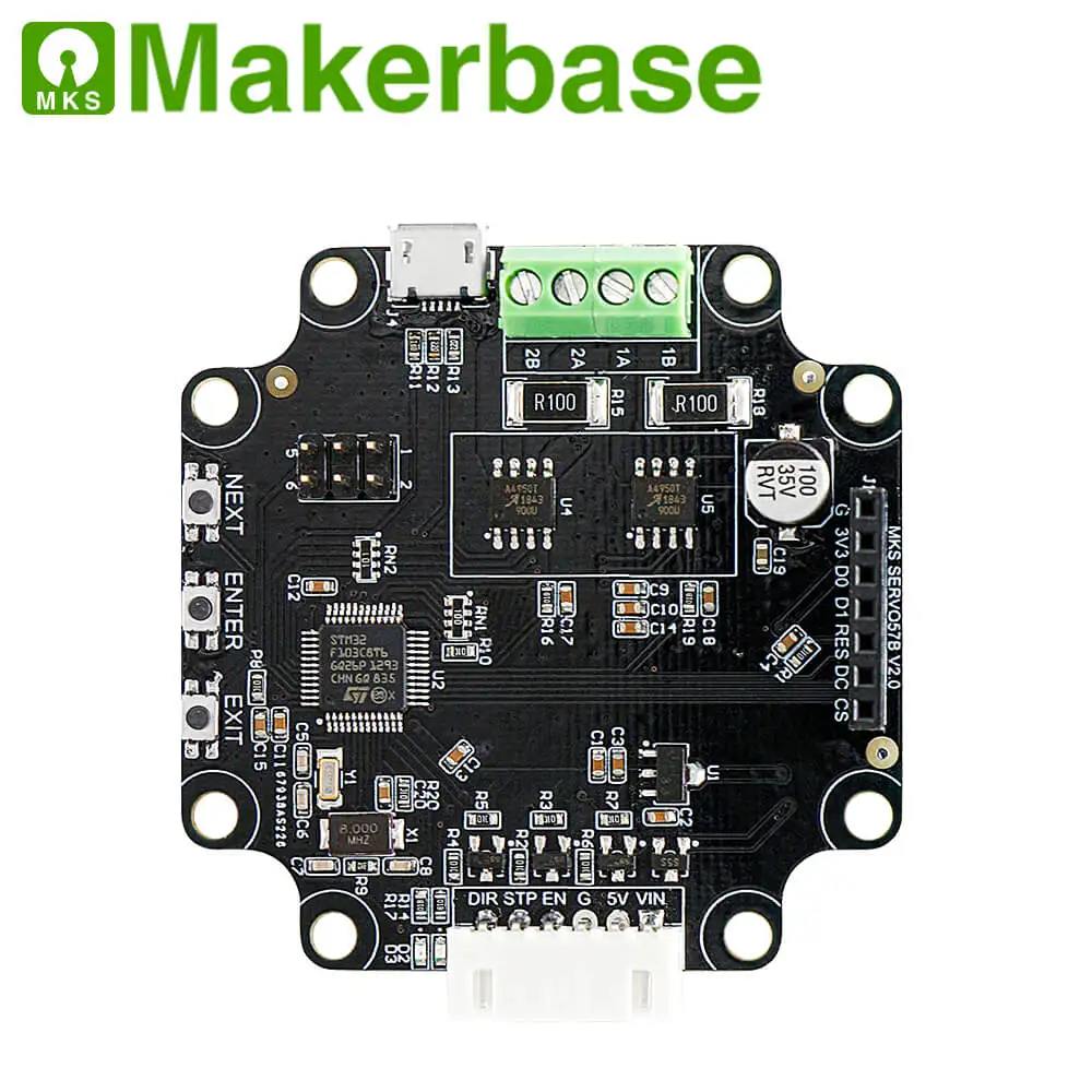 Шаговый двигатель с замкнутым контуром Makerbase MKS SERVO57B STM32 57 сервопривод пластиной