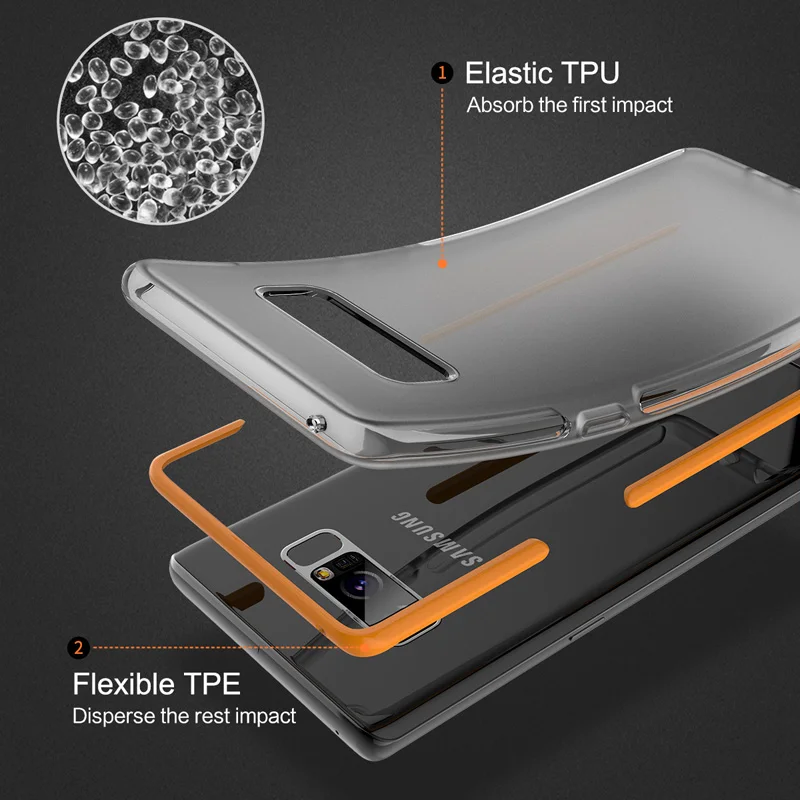 ROCK чехол для Samsung Galaxy S9 Plus двухслойный защитный серии TPE + TPU защита от падения