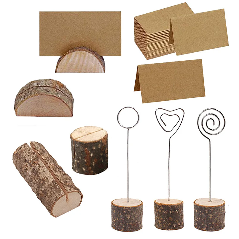 Креативный круглый/квадратный деревянный зажим для фотографий держатель