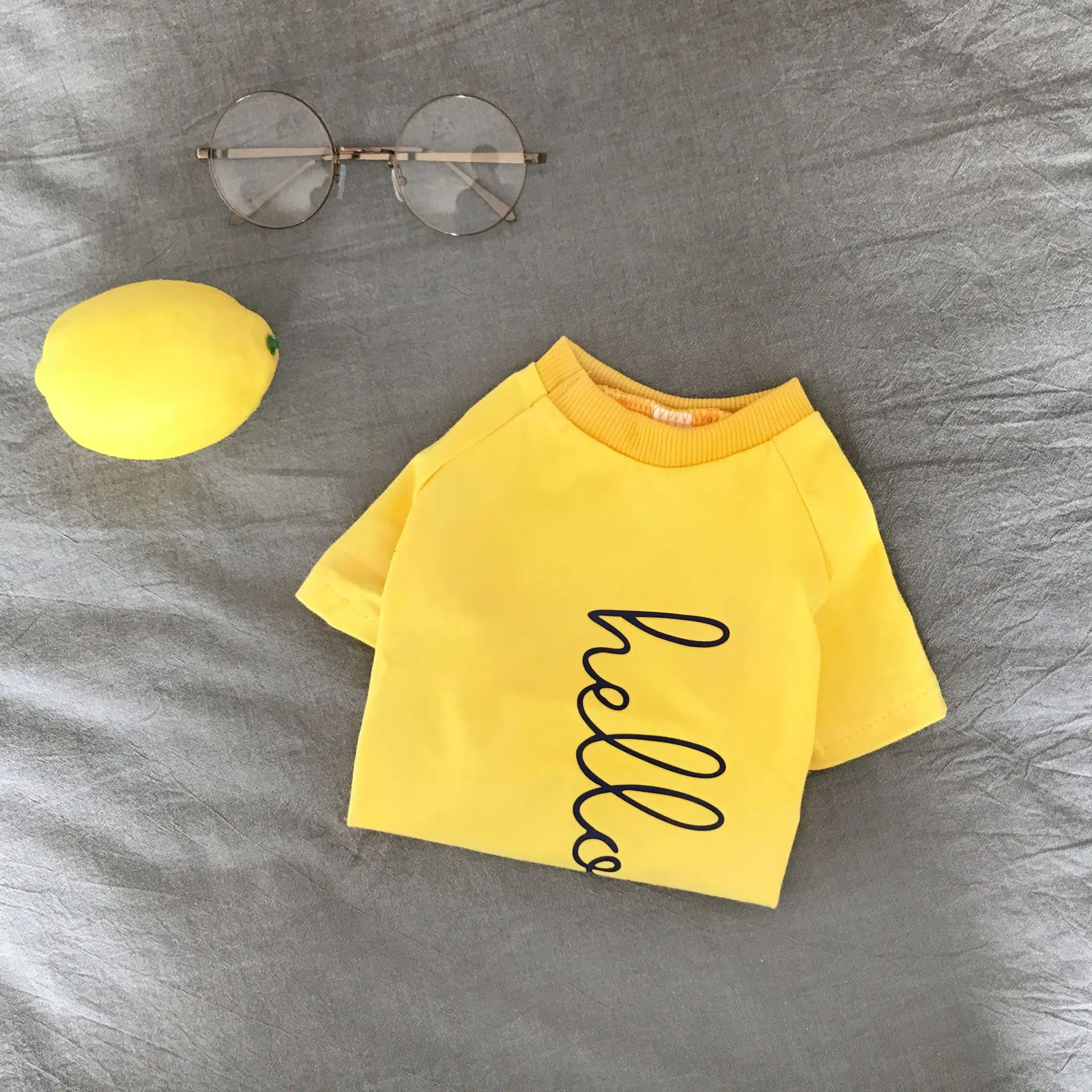 Одежда для щенка из чистого хлопка с простым рисунком букв дешевая футболка