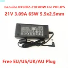 Оригинальное быстрое зарядное устройство для ноутбука PHILIPS, 21 в, 64,89 А, 5,5 Вт, 65 Вт, 2,5 x мм