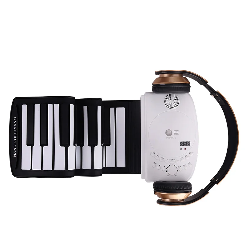 High quality 88 keys Roll up  professional soft silicone midi electronic hand roll piano keyboard Musical keyboard Instruments enlarge