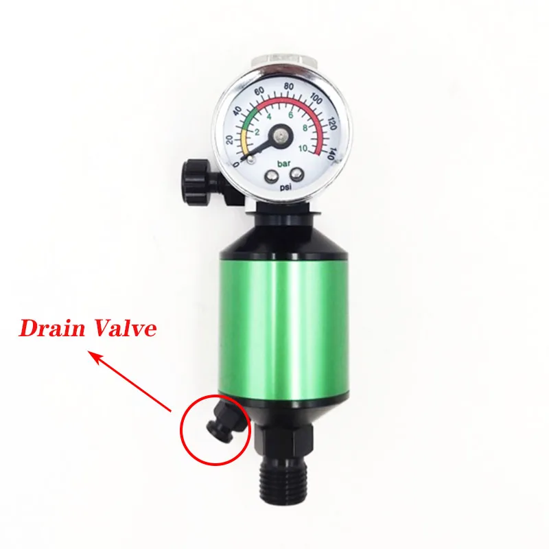 

Air Regulator with Air Filter Spray Gun Air Regulator Gauge Air Spray In-Line Water Trap Filter Tools Paint Spray Gun Regulator
