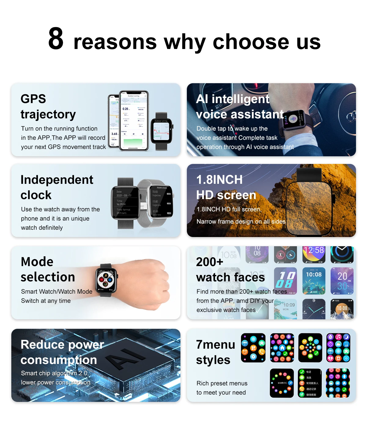 

Vwar DT Pro Смарт-часы для мужчин с Bluetooth вызовом голосовым ассистентом 1,8 "бесконечный экран Спортивный GPS трекер 200 + часы для лица умные часы