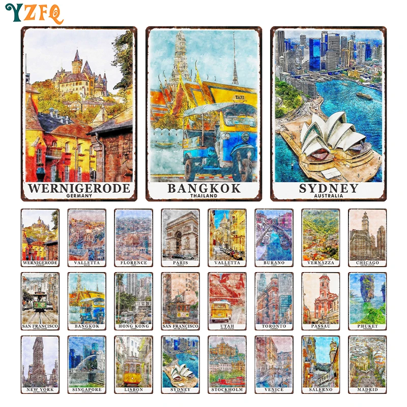 Достопримечательная достопримечательность в мире, комикс, ретро-стиль, бар, кафе, гостиная, украшение для гаража, галстук, постер Достопримечательная достопримечательность в мире, комикс, ретро-стиль, бар, кафе, гостиная, украшение для гаража, галстук, постер