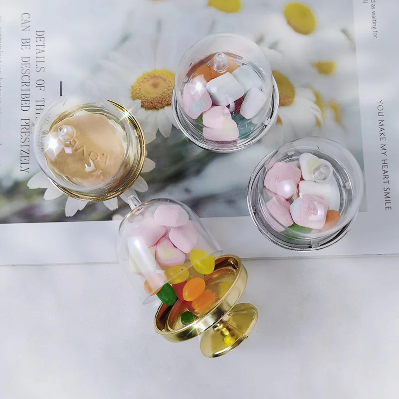 

4/8Pcs Plastic Transparent Dessert Box For Wedding Birthday Party Cake Cookie Package Decor Craft Favor Gift Box Baking Supplies