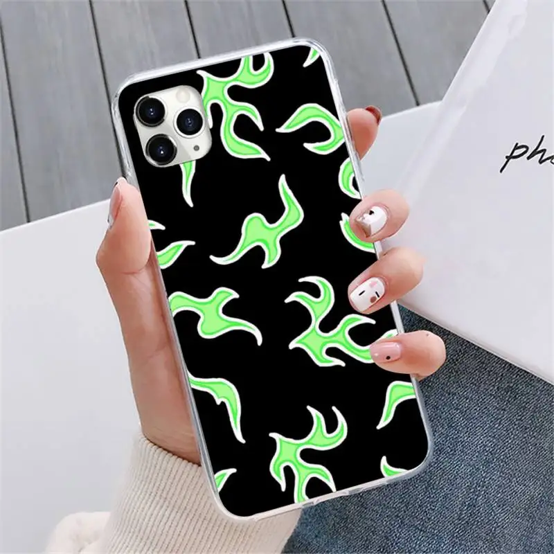 

Blue Flame Fire Phone Case For iphone 12 5 5s 5c se 6 6s 7 8 plus x xs xr 11 pro max mini