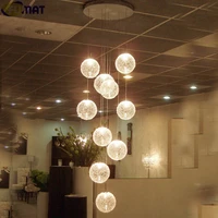 indoor lighting art deco ball chandeliers stainless steel g4 led luster light modern pendant chandelier 10 lights