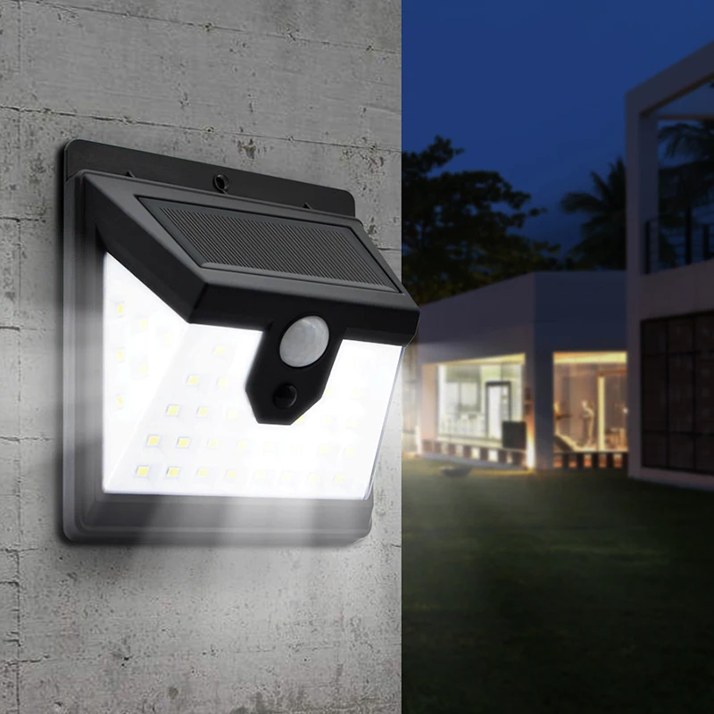 

40 LED Solar Light Outdoor 3 Modes Motion Sensor PIR Wall Light Waterproof Solar Lamp Solar Powered Sunlight Garden Decoration
