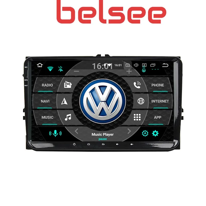 Автомагнитола Belsee 2 Din Android 9 0 мультимедийный плеер Navi для Volkswagen Golf Passat Tiguan Amarok CC