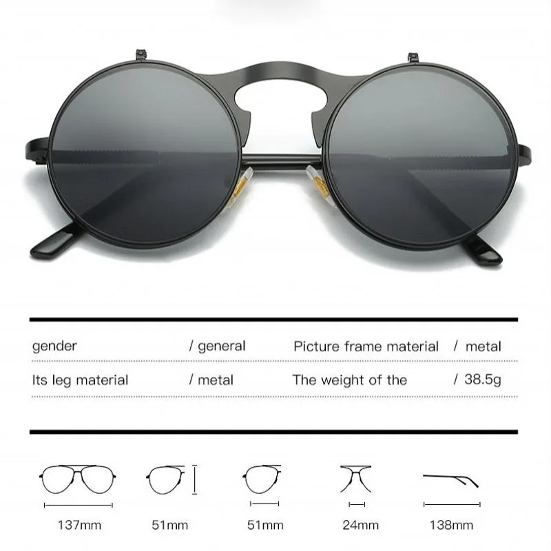 Мужские и женские солнцезащитные очки круглые в стиле ретро UV400|Мужские очки| |