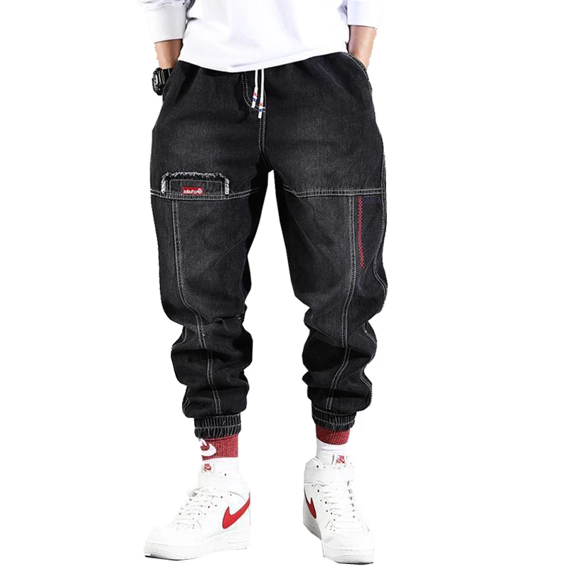 

Men's Jeans Hip-hop Overalls Stretch Harem Pants Jogging Pants Fashion Footwear Pants Streetwear Men's Retro Jeans штанымужские