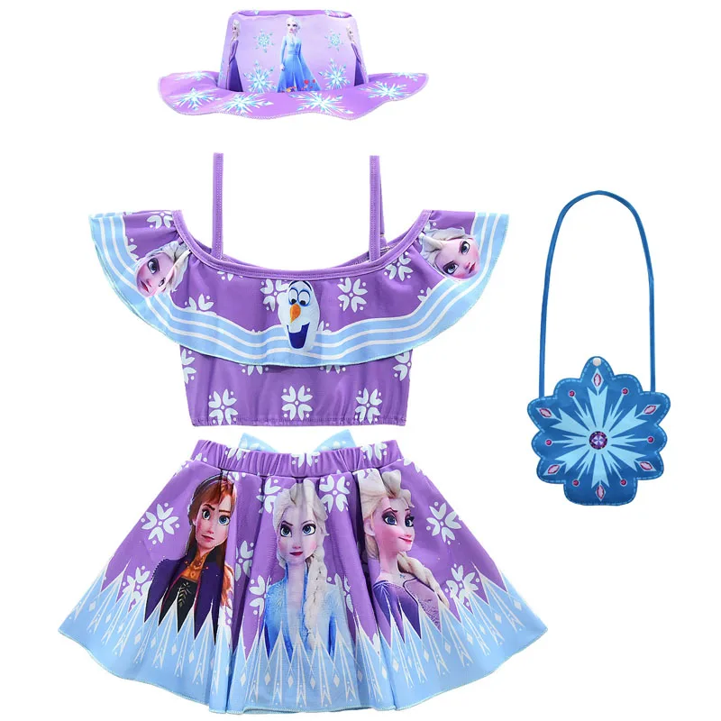 Детский костюм принцессы Эльзы и Анны купальный с героями мультфильмов Снежной