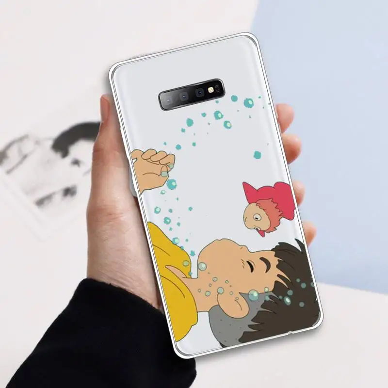 

Ponyo on the Cliff Japan anime Phone Case Transparent For Samsung Galaxy A 71 21s S note 8 9 10 plus 20 ultra