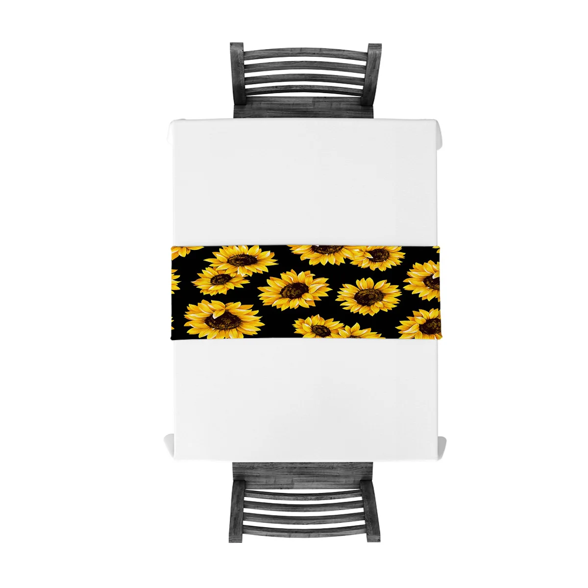 Подсолнечное растение натуральная искусственная табличка флаг скатерть