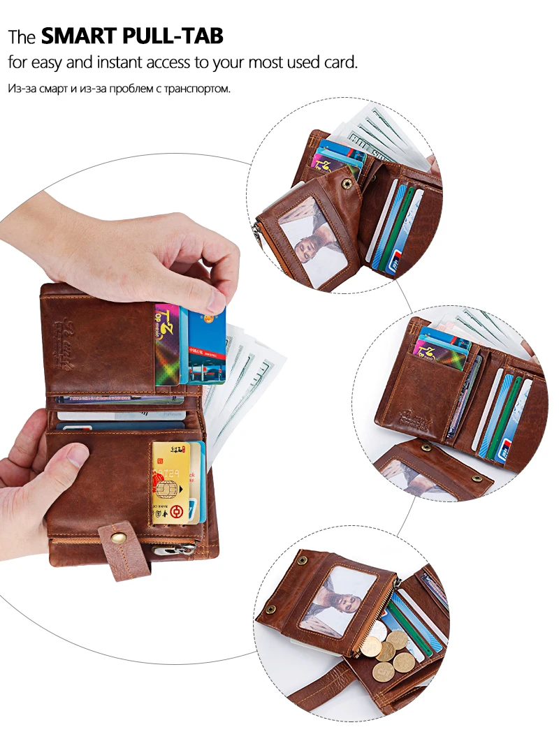 Новинка 2019 дизайнерский кожаный мужской кошелек короткий деловой удобный
