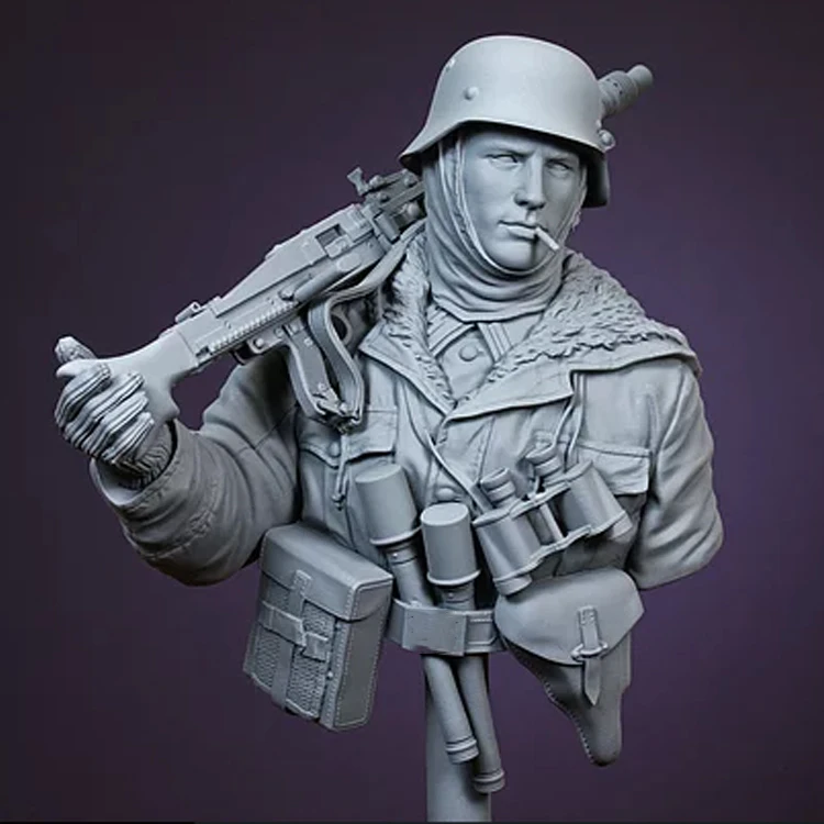 1/10 шкала Неокрашенная Смола Бюст MG42 gunner коллекция бюст | Игрушки и хобби