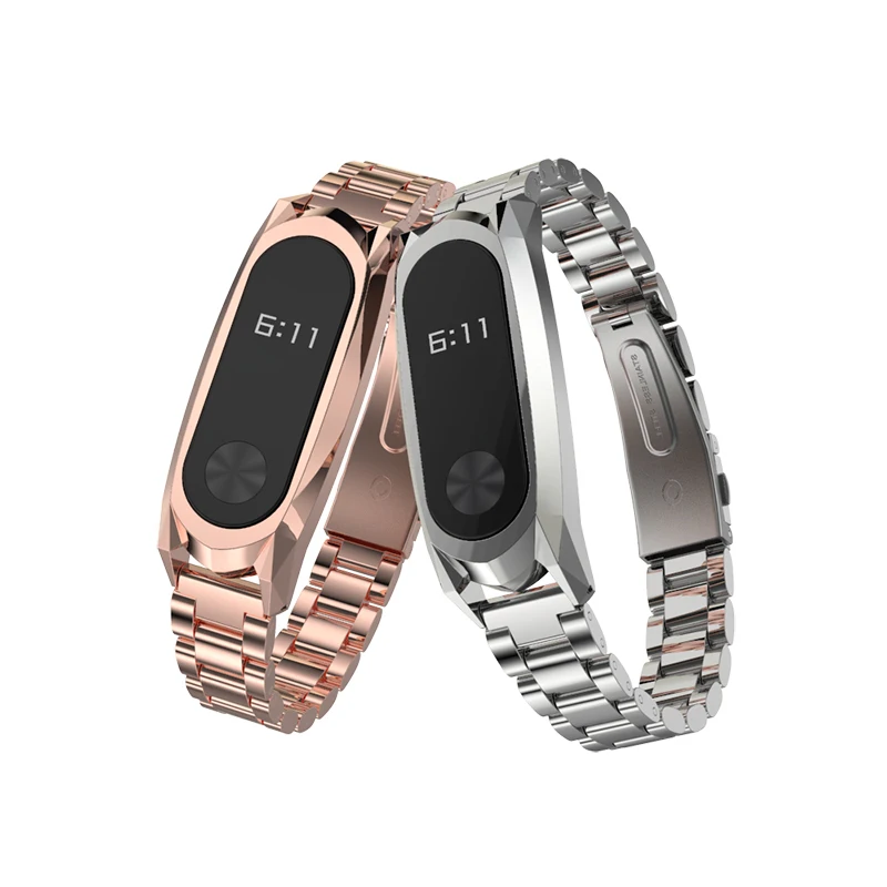 Металлический ремешок для mi Band 2, браслет для Xiaomi mi Band 2, ремешок на запястье mi band 2, ремешок для умных часов из нержавеющей стали, металлические браслеты