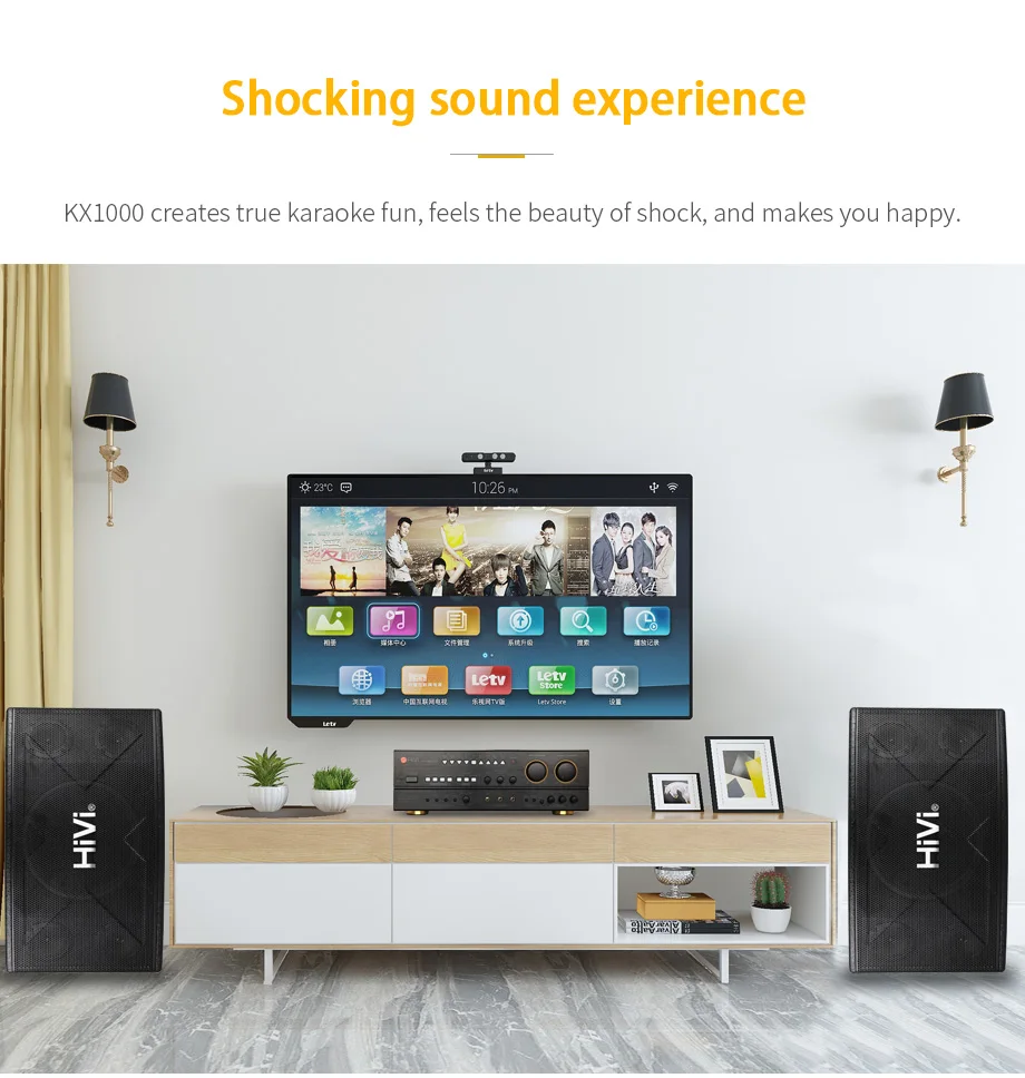 Oupushi KX1000 профессиональная семейная система караоке карта посылка колонки хорошее качество звука для сцены и конференции