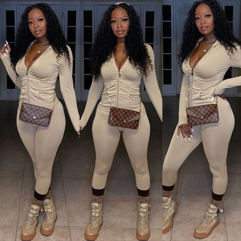 

2 Piece Sweatsuit Set Women Winter Jogging Suits Two Piece Outfits for Women Long Sleeve Sweatshirt and Joggers Pants Tracksuit